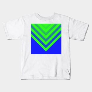 Blue & Green Chevron Kids T-Shirt